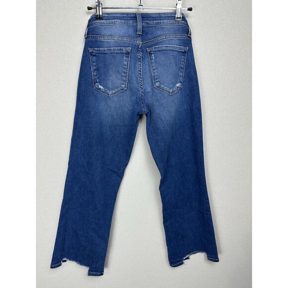 Women's Flying Monkey Jeans Low Rise Cropped Straight Sz 24 Stretch Distressed - Picture 11 of 15